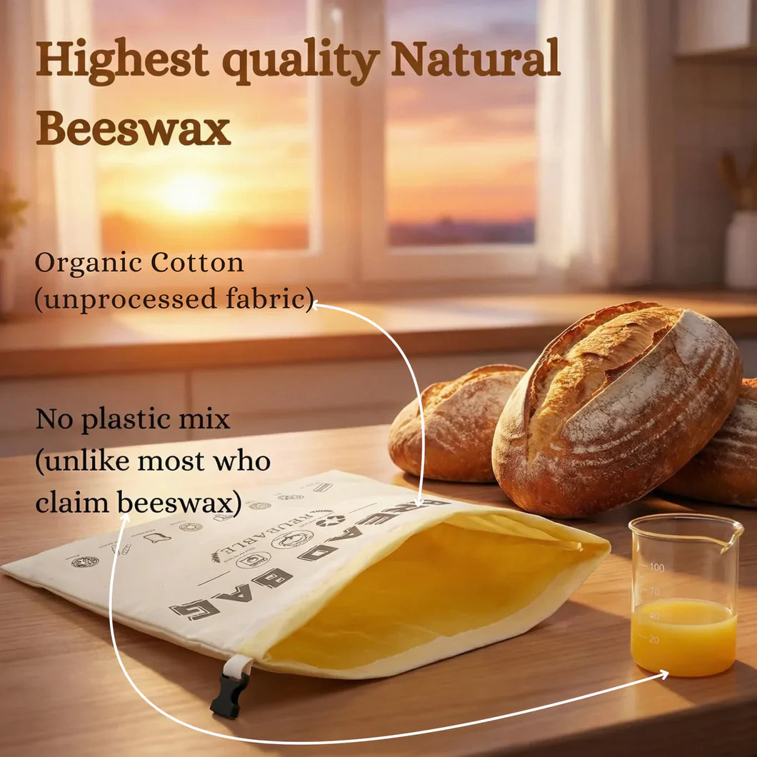 LoafGuard 100% Cotton-Beeswax Bread Bags